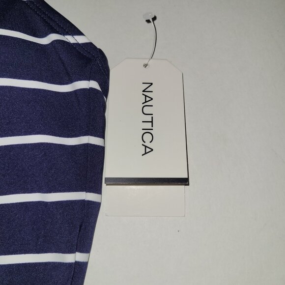 Nautica One Piece Swimsuit DeepSea Stripe Cross Back Straps Size L & XL New - Picture 11 of 15